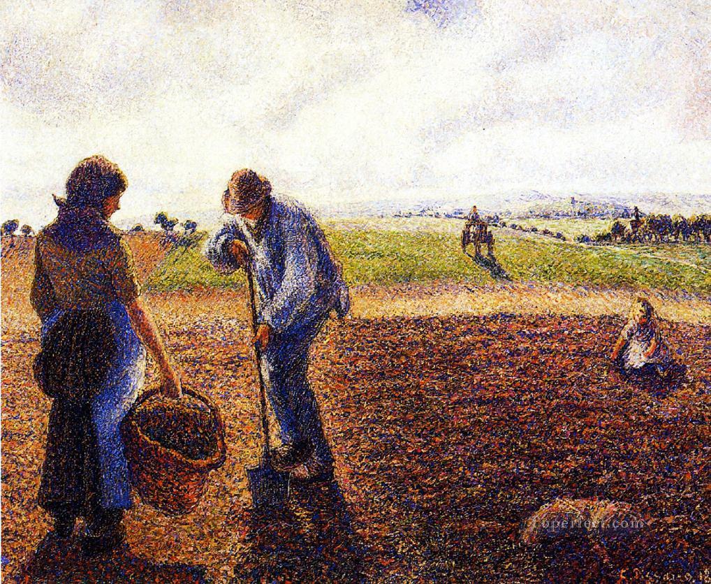 Los campesinos en el campo eragny 1890 Camille Pissarro Pintura al óleo
